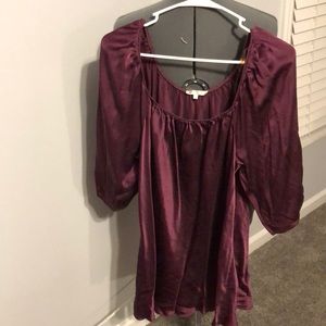 Dark plum  silk tunic